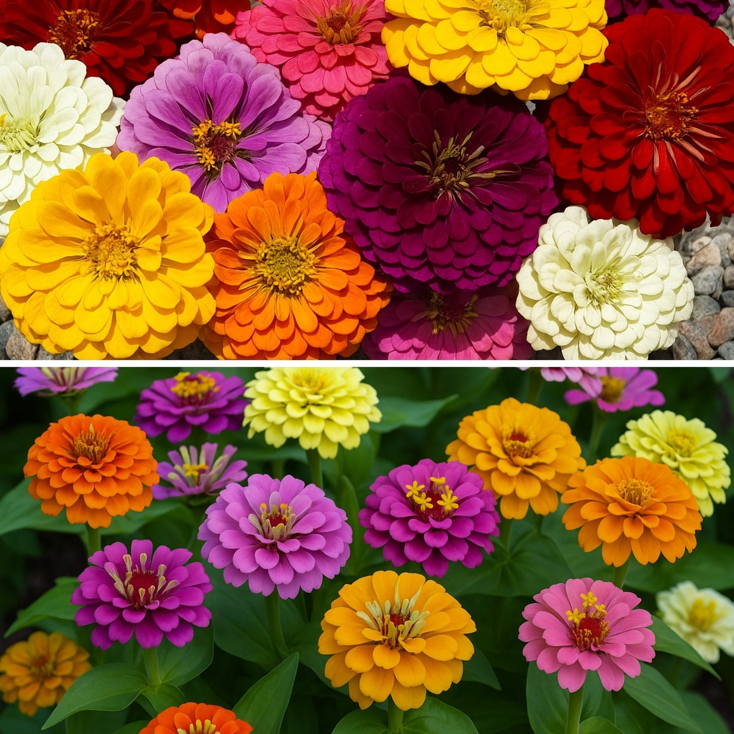 ZINNIA Premium Flower Seeds Packs 🌼 + FREE Plant Growth Booster Supplement
