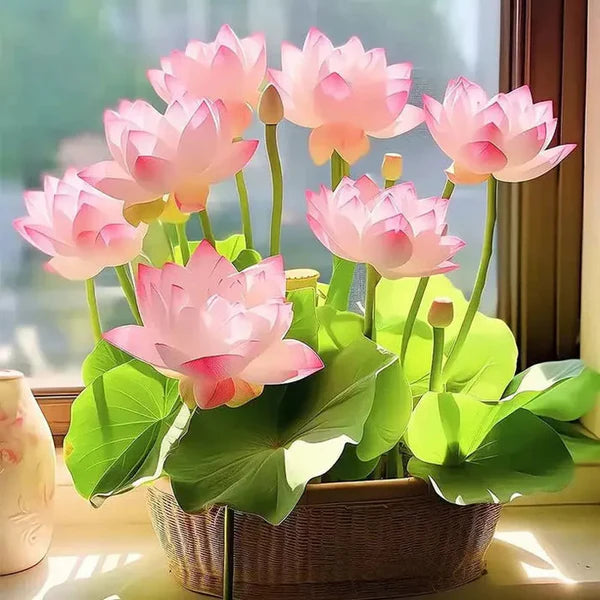 Multicolor Lotus Bonsai Seeds – Premium Quality | 7 Days to Bloom Magic ✨